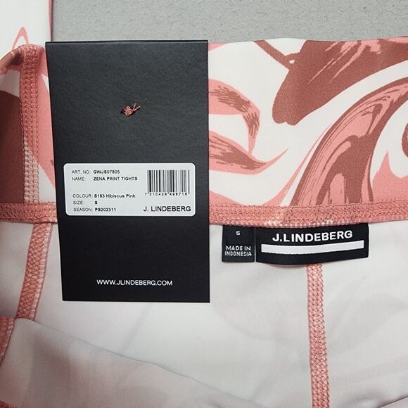 J. Lindeberg Zena Hibiscus Pink Print‎ Leggings Ladies Small NWT - Picture 7 of 10